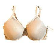 ThirdLove Classic Contour Underwire Plunge Bra 40F Tan No Slip Adjustable Straps