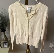 Talbots Womens long sleeve button up 100% Egyptian Cotton cardigan by  size med