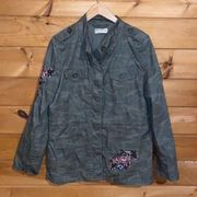 Ruff Hewn camo floral embroidered jacket