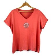 Life Is Good Classic Fit Flower T-Shirt Size XL Super Soft And Comfy Summer Tee
