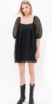 Moe Dot Lace Mini Dress small