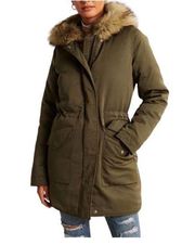 Abercrombie & Fitch SmallAll-Weather‎ Parka Military Green-