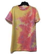 Elodie Women Multicolor Tie Dye T Shirt Stretch Dress Size Small