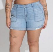 Vintage Stretch Mid-Rise Shorts