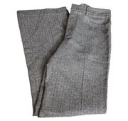 Zadig & Voltaire Herringbone Rhinestones Straight Leg Dress Pants Gray Small