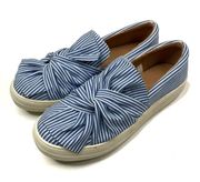 A New Day | Mellie Slip On Sneakers Blue White Stripe Twist 8.5
