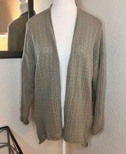 GARNET HILL Sage 100% Cashmere Knit Cardigan‎ Size M