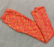 Leggings women’s medium pink orange yellow