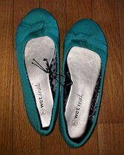 Teal  Ballet Shoes