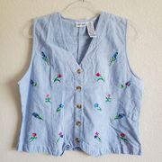 Vintage Cabin Creek button sleeveless top