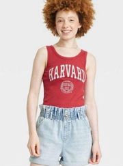 Harvard University Graphic Women's Cropped Tank Top Red Size XXL NWT