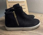 Kenneth Cole Madyson Black Sneaker Booties High Top 7.5N