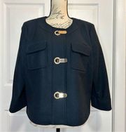 MICHAEL Michael Kors Cropped 3/4 Sleeve Blazer