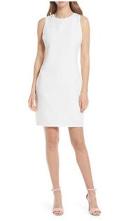 Sam Edelman Bow Back Sheath Dress White Sleeveless size 10