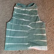 Aura Green Bleach Tie Dye Atheltic Tank