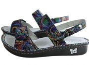 Alegria By PG Lite Womens Size 41/10-10.5 Multi Colored Sandals B48