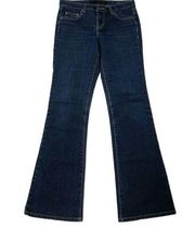 Women’s CALVIN KLEIN Flare Cotton Blend Dark Wash Size 4 Blue Jeans