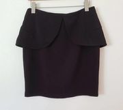 C. Luce Y2K Black Peplum Mini Skirt Medium