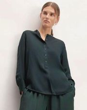 NEW Everlane The Hammered Satin Popover Shirt