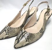 NWOT COLE HAAN Snake Skin Kitten Heel