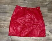 Forever 21  Red Leather Mini Skirt
