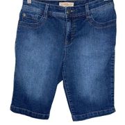 Nine West Mid Rise Blue Denim Stretch Jean Shorts Size 6​​​​