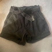 EXPRESS  NWT tie high rise shortie denim shorts