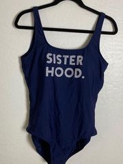Draper James x Helen Jon Sisterhood Navy Blue Swimsuit XL NWOT