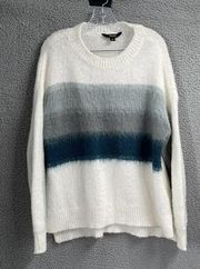 Simply Vera Wang Long Sleeve Pullover Sweater XL Striped Multi  Hi/Low