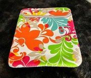 Thirty-One Tablet Cover Colorful Floral Leaf Tote a Tablet bag with Back Pocket