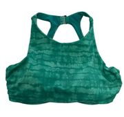 Athleta Bikini Top Womens 36D/DD Tahiti Aruba Green Maldives Swim High Coverage