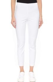 Rag & Bone Simone White High Rise Slim Ankle Cotton Trouser Pants