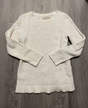 Chunky Knit Sweater Cream White