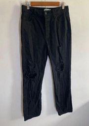 Women's RSQ Black High Rise Straight Leg Jeans Size 28 GUC