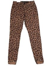 Francesca's Womens Harper Jeans Size 25 Cheetah Skinny Mid-Rise Stretch