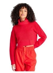 Future Collective Kahlana Barfield Brown Target Red Crop Sweater  X-Large