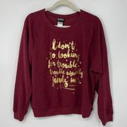 HARRY POTTER RED WITH GOLD GRAPHIC DESIGN LIGHTWEIGHT SOFT SWEATSHIRT SIZE XL