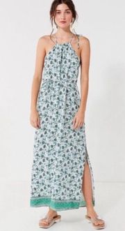 Maxi Dress Blaze High-Neck Floral Dresss