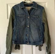 Anthropologie Pilcro and the Letterpress Denim & Army Green Jacket size small