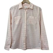 Pink Striped Button Down Shirt XS Petite