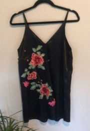 NWT Seek the label black floral slip dress