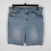 Tommy Bahama Bermuda Jean Shorts Womens Sz 29 Light Wash Stretch Blue Denim