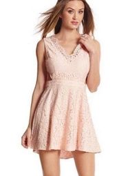 🌺 Marciano cream lacy cut out mini dress