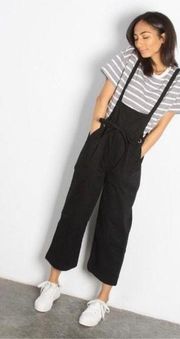 Mod Ref Lockhart Wide Leg Black Denim Overall Size Medium