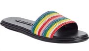 Alice Olivia rainbow Tami crystal rhinestone slides