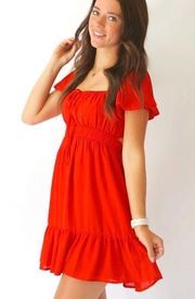 Ivory Belle Red Hot Dress
