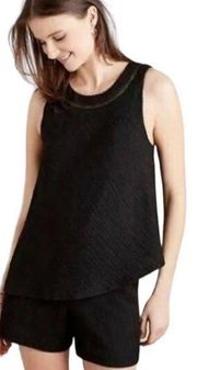 Anthropologie Santa Ana Elevenses Tiered Black Romper XS