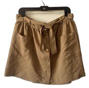 Tommy Hilfiger Cargo Belted Mini Skirt in Tan