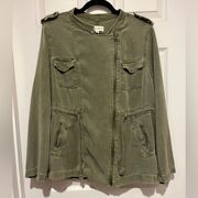 Knox Rose Size Large Army Green Lightweight Utility Jacket