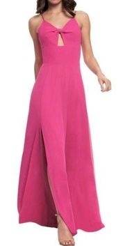 DRESS THE POPULATION Cambria Dress in Bright Fuchsia-BH